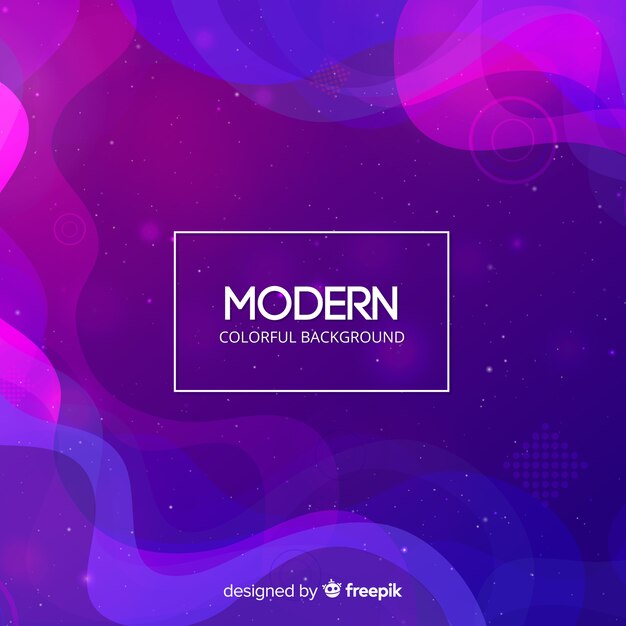 Gradient wavy shapes background