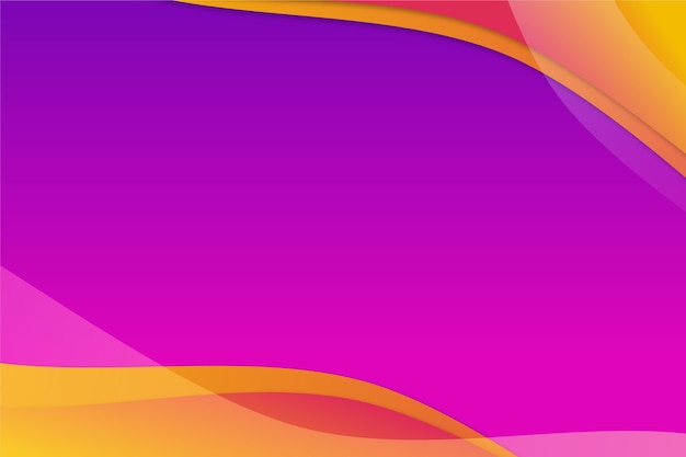 Gradient wavy shapes background