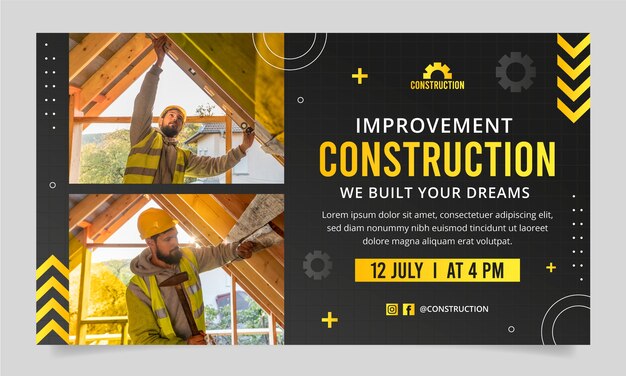 Gradient webinar template for construction domain