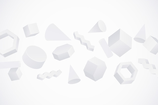 Gradient white background with geometric shapes