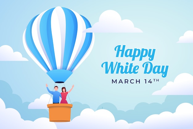 Gradient white day horizontal banner