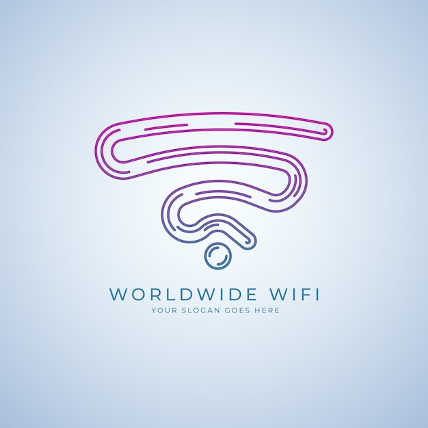 Free vector gradient wifi logo template