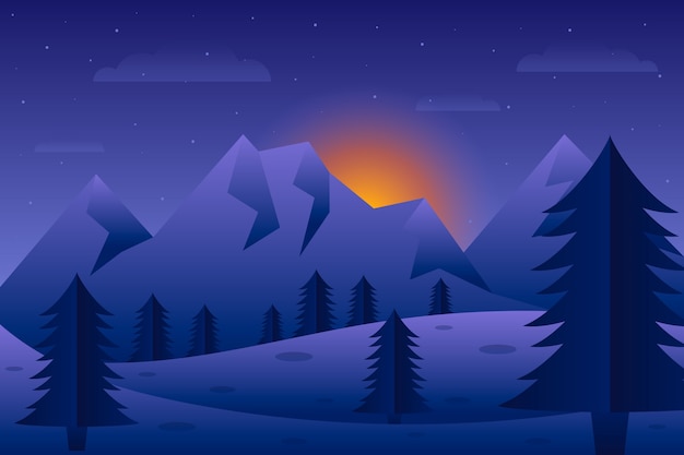 Free Vector gradient winter solstice background