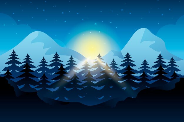 Gradient winter solstice background