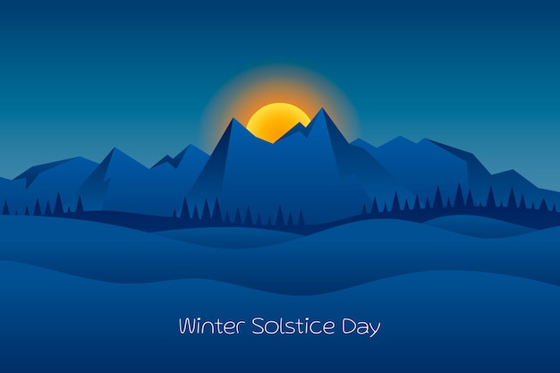 Free Vector gradient winter solstice background