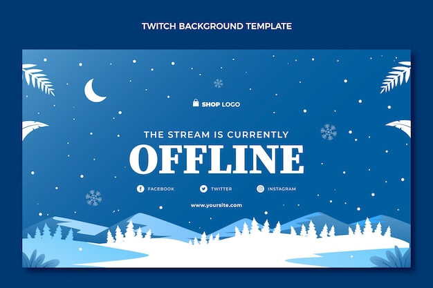 Gradient winter twitch background