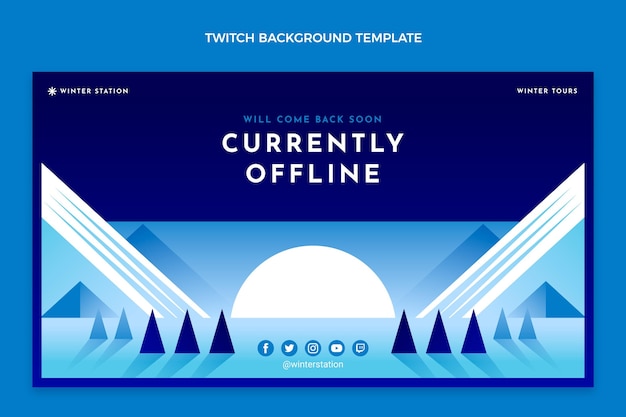 Gradient winter twitch background