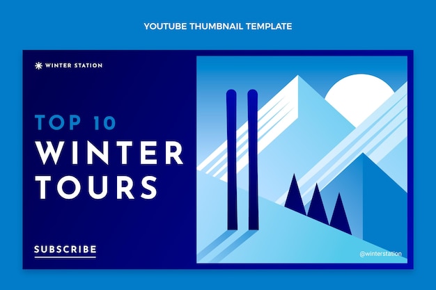 Gradient winter youtube thumbnail