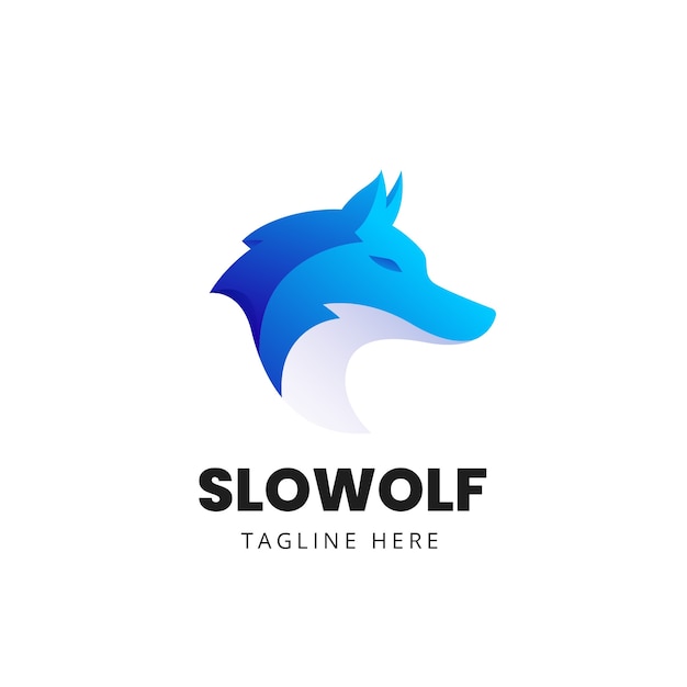 Free vector gradient wolf logo