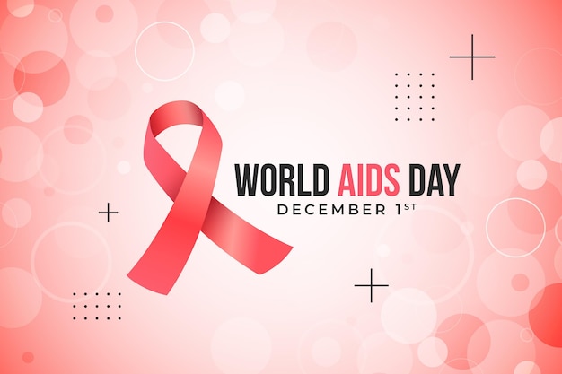 Free vector gradient world aids day background