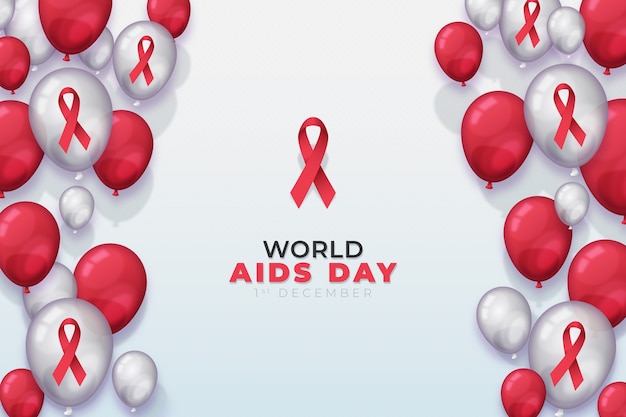 Free vector gradient world aids day background