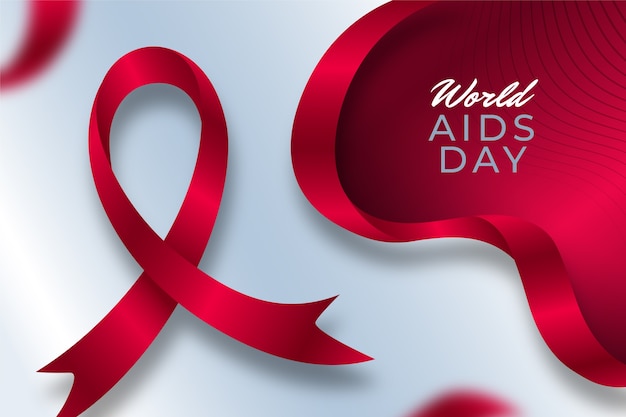 Free vector gradient world aids day background