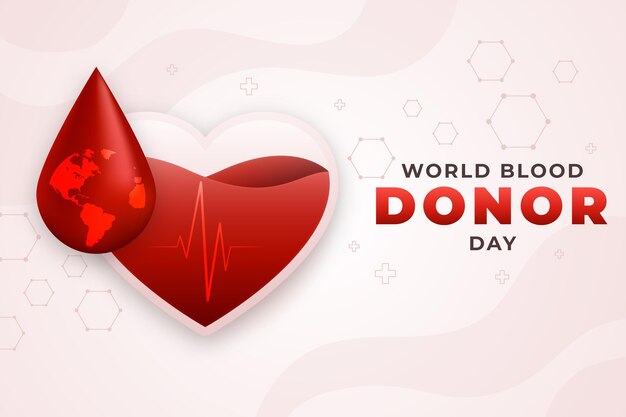 Gradient world blood donor day illustration