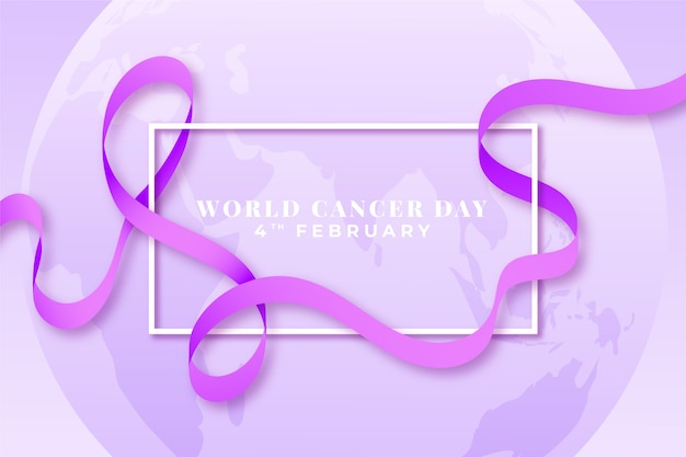 Free Vector gradient world cancer day background