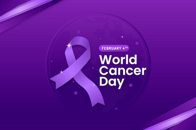 Free Vector gradient world cancer day background