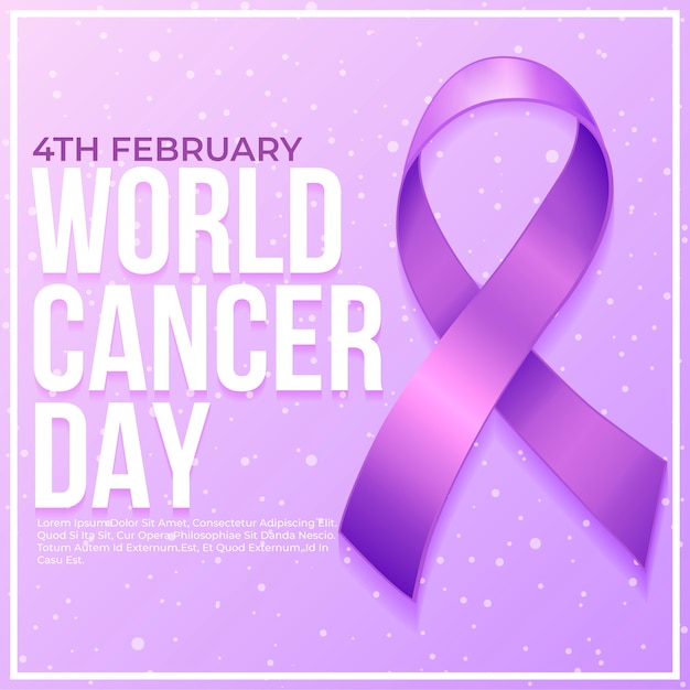 Free Vector gradient world cancer day background