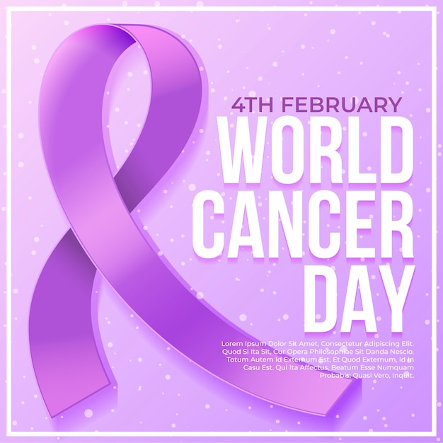 Free Vector gradient world cancer day background