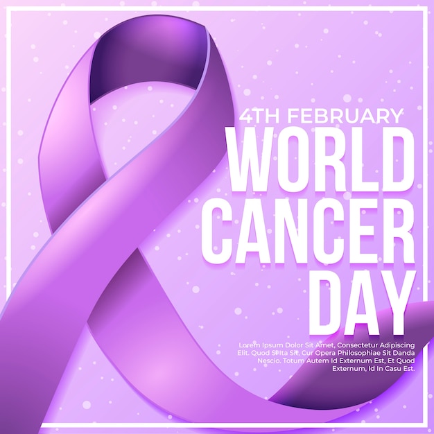 Free Vector gradient world cancer day background