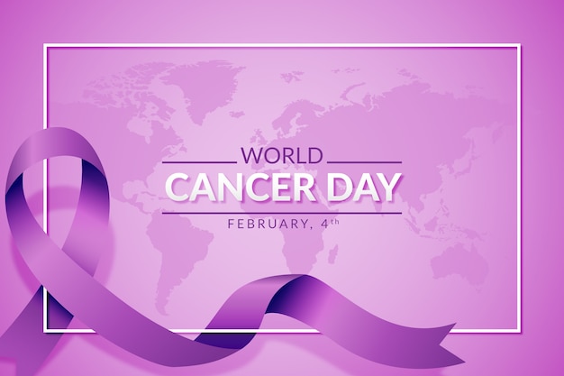 Free vector gradient world cancer day background