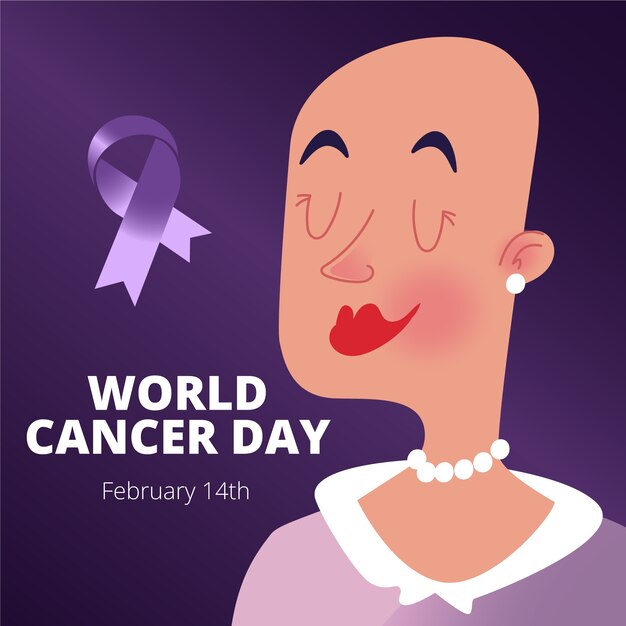 Gradient world cancer day background