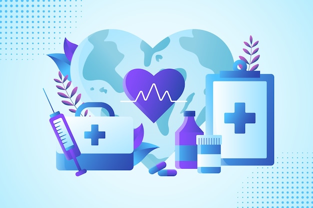 Free Vector gradient world health day background