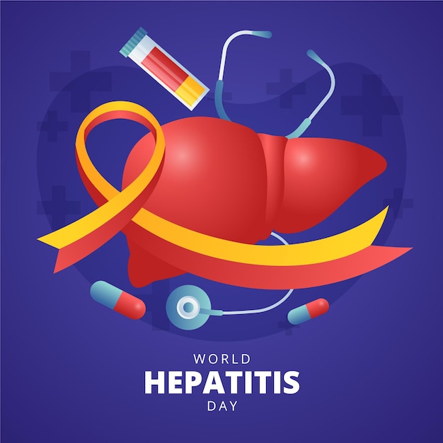 Gradient world hepatitis day illustration