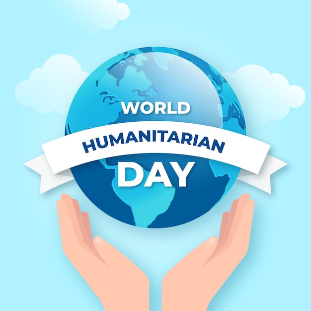 Free vector gradient world humanitarian day illustration