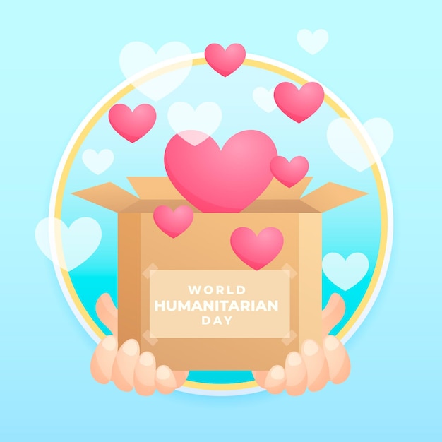 Gradient world humanitarian day illustration