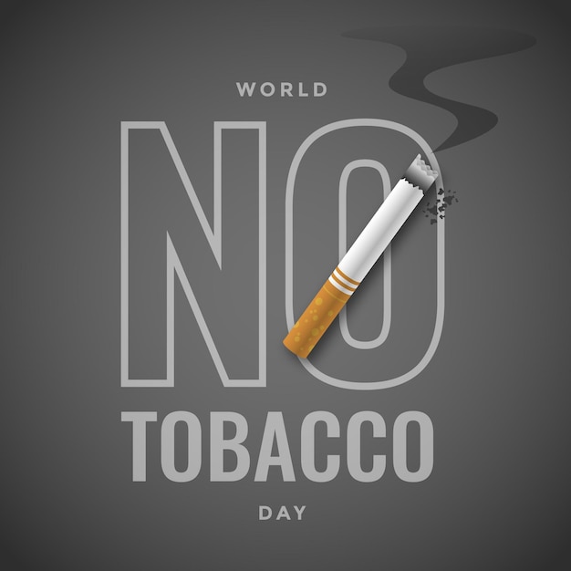 Gradient world no tobacco day illustration