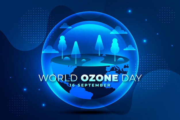 Free vector gradient world ozone day background