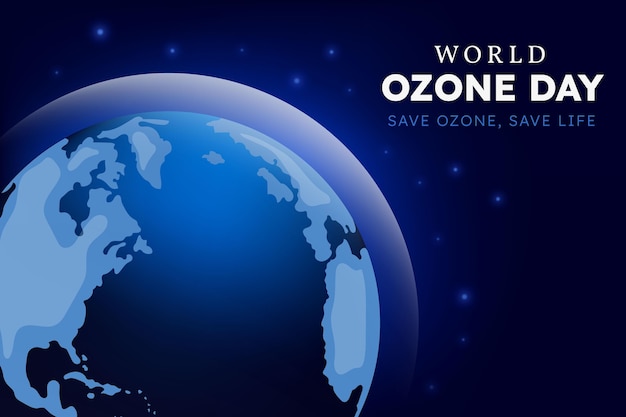 Free Vector gradient world ozone day background