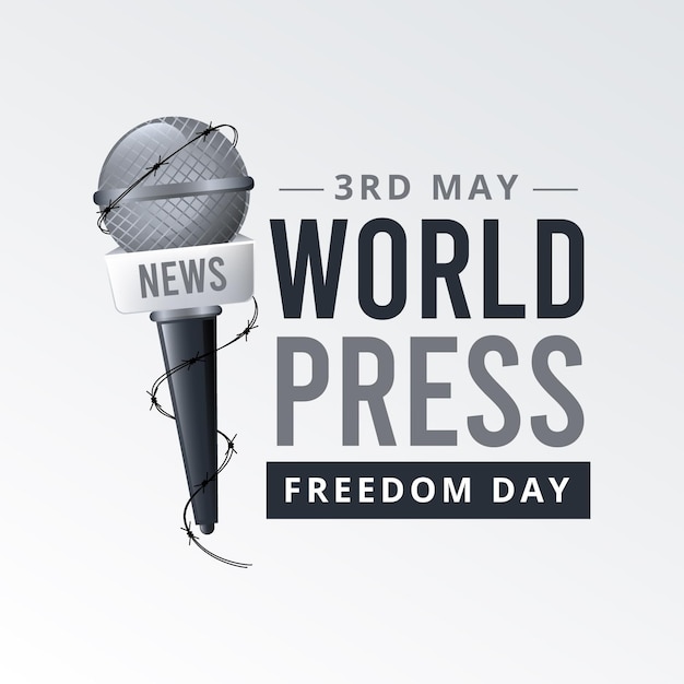 Gradient world press freedom day illustration