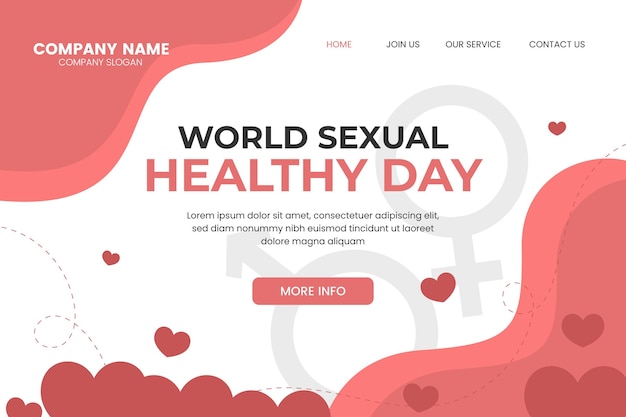 Gradient world sexual health day landing page template