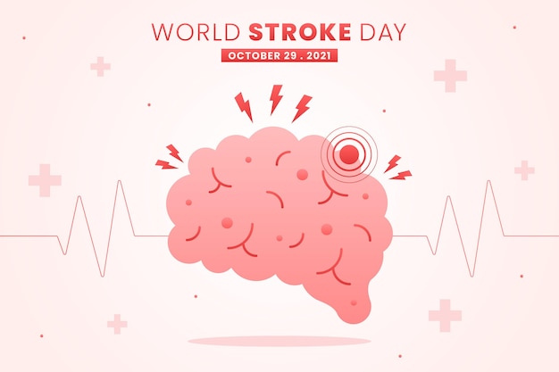 Gradient world stroke day background