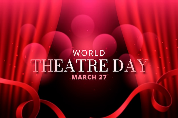 Gradient world theatre day background