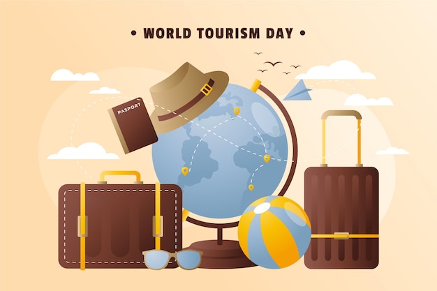 Gradient world tourism day background