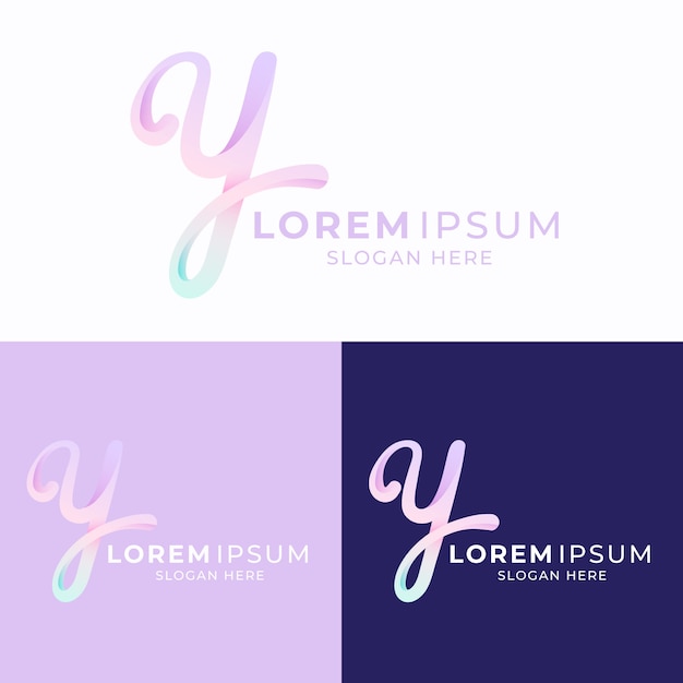 Free vector gradient y letter logo