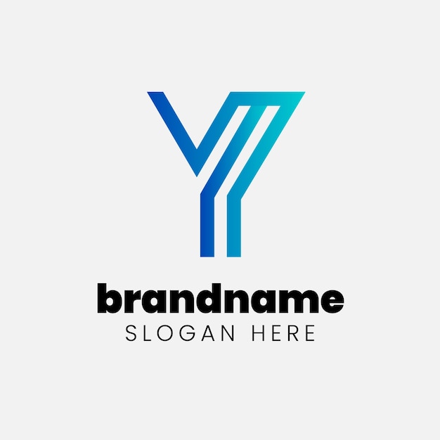 Free vector gradient y logo design template