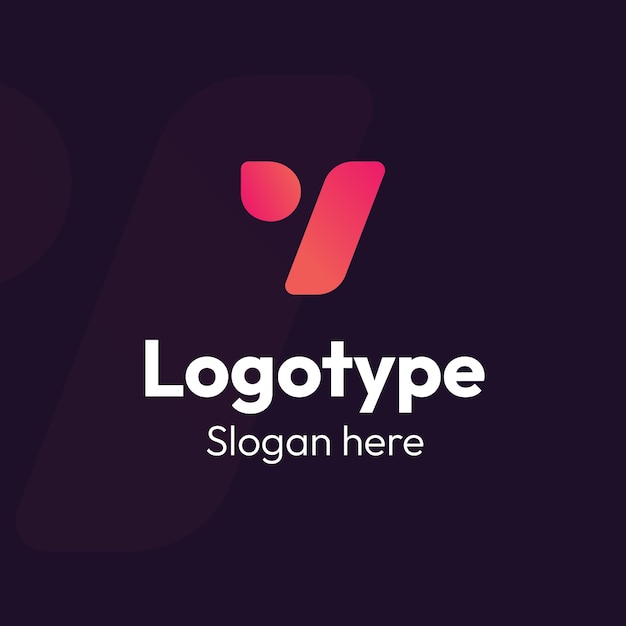 Free Vector gradient y logo template