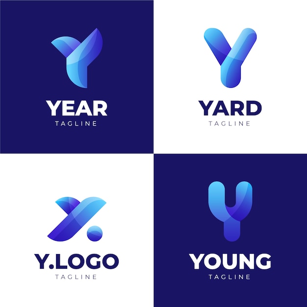 Gradient y logo template