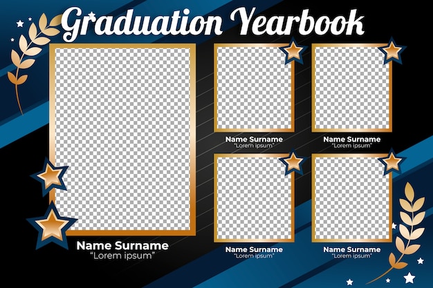 Gradient yearbook template