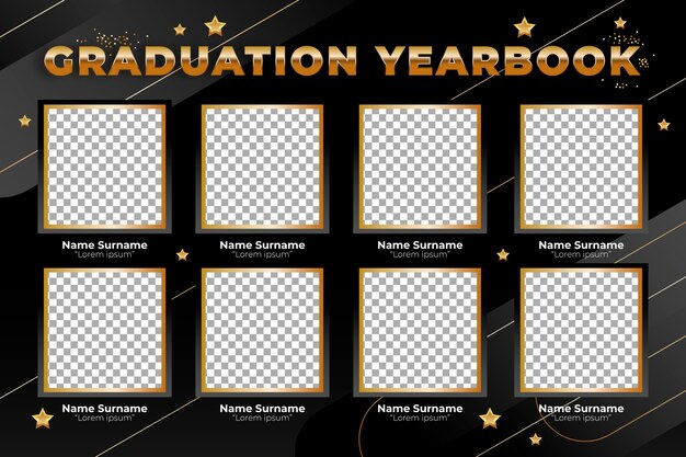 Gradient yearbook template