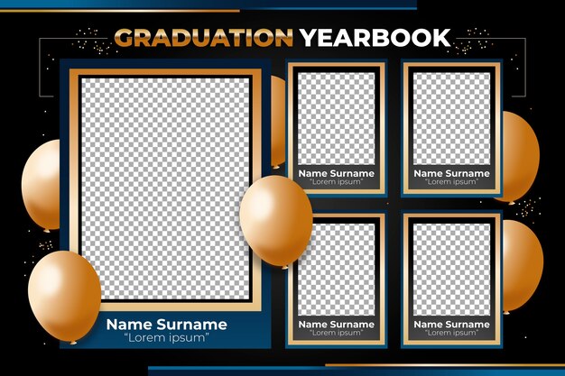 Gradient yearbook template