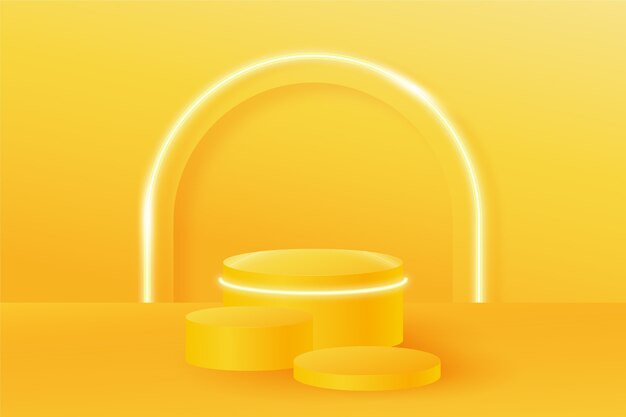 Gradient yellow neon background