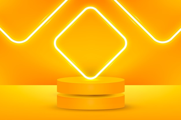 Gradient yellow neon background