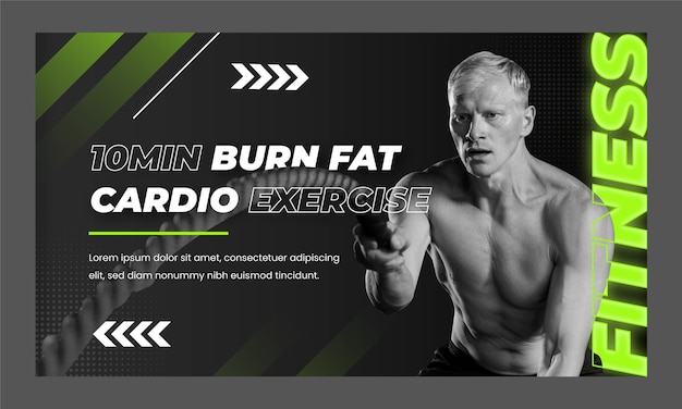 Gradient youtube thumbnail for gym and exercise