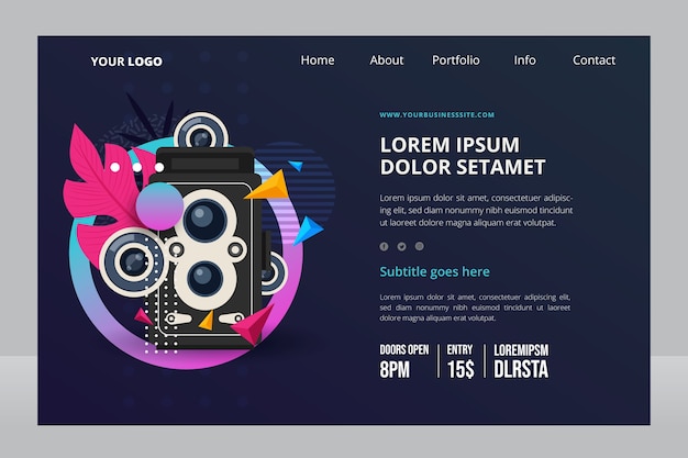 Gradient zine culture web template