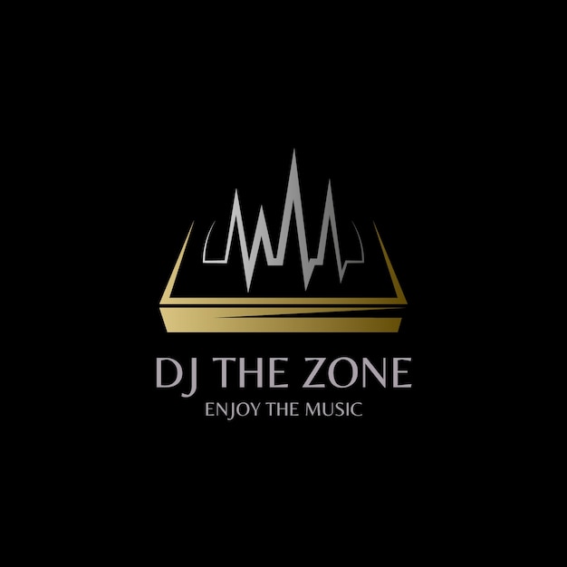 Free Vector gradient the zone dj logo template