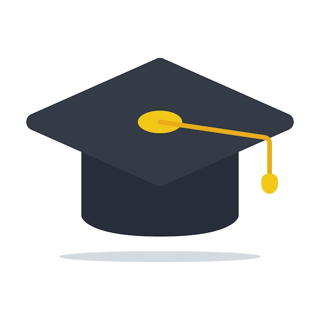 Free Vector graduation cap flat style