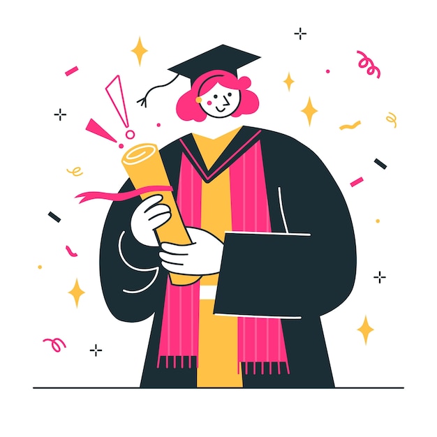 Free Vector graduation concept illustration